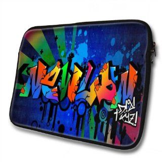 "Graffiti Names" designed for Newlyn, Designer 14''   39x31cm, Black Waterproof Neoprene Zipped Laptop Sleeve / Case / Pouch.: Cell Phones & Accessories