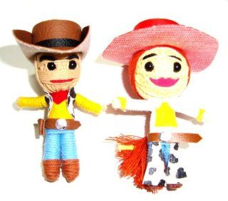 Cowboy Woody & Cowgirl Jessie Pair of Toy Story Voodoo String Doll Keyring : Everything Else