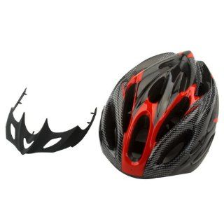 Cycling Bicycle Adult Mens Bike Helmet With Visor Red : Bmx Bike Helmets : Sports & Outdoors