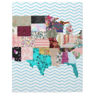 United states Map floral trendy pattern patchwork Puzzle