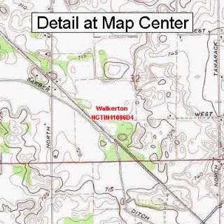 USGS Topographic Quadrangle Map   Walkerton, Indiana (Folded/Waterproof) : Outdoor Recreation Topographic Maps : Sports & Outdoors