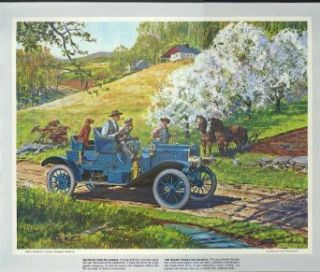 1902 Rambler Rumble Seat Runabout Humble Oil calendar print 1960s Mawicke: Entertainment Collectibles