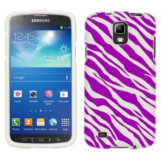 Samsung Galaxy S4 Active Purple White Zebra Print Phone Case Cover Cell Phones & Accessories