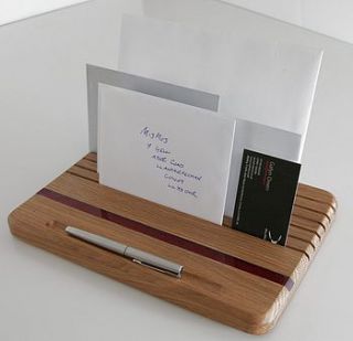 desk tidy: letter and business card holder by mijmoj design limited