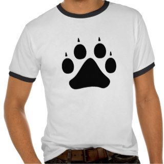 Wolf Paw (Black) Tee Shirts