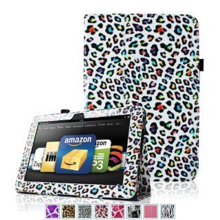 Fintie  All New Kindle Fire HDX 8.9" Folio Case Slim Fit Leather Cover   Leopard Rainbow (will only fit Kindle Fire HDX 8.9 Tablet 2013 Model): Electronics