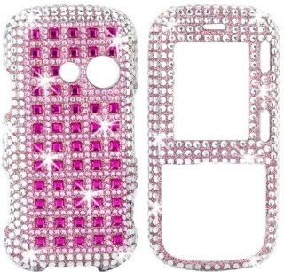 Hard Plastic Snap on Cover Fits LG LX265 VN250 Rumor2, Cosmos Pink Checker Bling Sprint, Verizon (does NOT fit LG LX260 Rumor or LG AX265/UX265 Banter): Cell Phones & Accessories