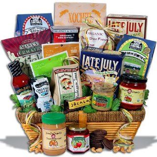 Organic Gift Basket   Deluxe  Gourmet Snacks And Hors Doeuvres Gifts  Grocery & Gourmet Food