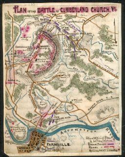 Civil War Map Reprint: Plan of the Battle of Cumberland Church, Va.   Prints