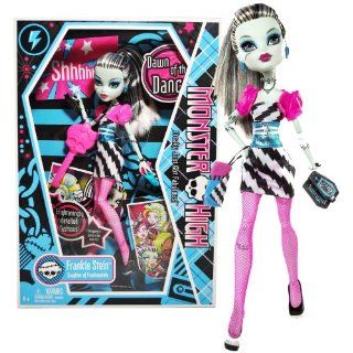Mattel Year 2009 Monster High "Freaky Just Got Fabulous" Dawn of the Dance Series 10 Inch Doll   Frankie Stein "Daughter of Frankenstein" with Cellphone, Mini Purse and Hairbrush (T6068): Toys & Games