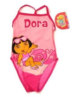 New Dora the Explorer Beach Wave One Piece Swimsuit Red Size: 2: Clothing