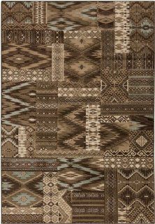 Shop 7.75' x 10.5' Southwest Squares Brown and Teal Area Throw Rug at the  Home Dcor Store. Find the latest styles with the lowest prices from Diva At Home