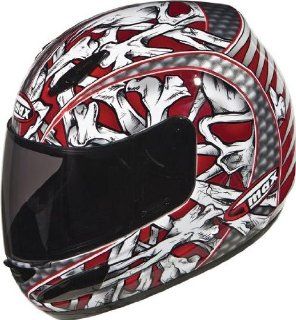G Max GM48 Bones Helmet , Distinct Name: Red/White/Silver/Black, Helmet Type: Full face Helmets, Helmet Category: Street, Primary Color: Red, Size: Sm, Gender: Mens/Unisex 948204 TC 1: Automotive
