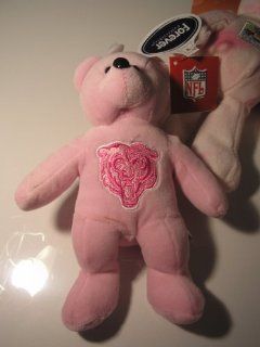 Forever Collectibles Pink NFL Chicago Bears Teddy Plush NFL Cancer Awareness Bear: Toys & Games