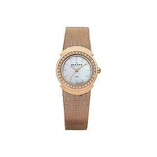 Skagen Mother of Pearl Rose Gold tone Stainless Steel Ladies Watch 622SRR at  Women's Watch store.