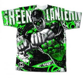 Green Lantern Hal Jordan Graffiti DC Comics Superhero Comic Book Adult T Shirt Tee: Movie And Tv Fan T Shirts: Clothing