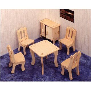 Dining Room 3D Woodcraft Construction Kit: Toys & Games