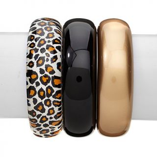 Rara Avis by Iris Apfel 3 piece Animal Print Bangle Bracelets