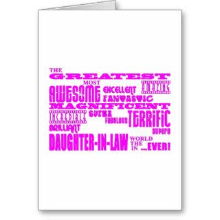 Daughters in Law Gifts : Greatest Daughter in Law Greeting Cards