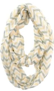 Cotton Cantina Soft Chevron Sheer Infinity Scarf (Tan/Gray/White) at  Womens Clothing store: Fashion Scarves