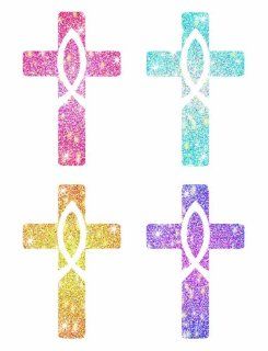 Carson Dellosa Christian Crosses Dazzle Stickers (2150): Office Products