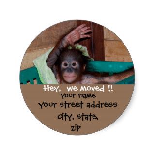 Cute New Address Wildlife Labels Sticker