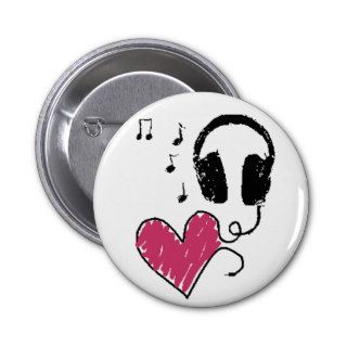 Music badge pinback buttons