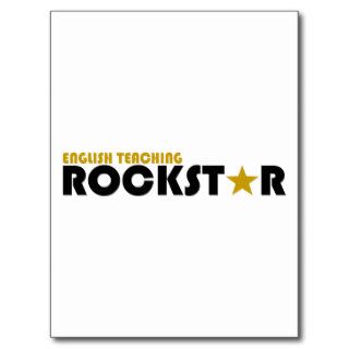 English Teaching Rockstar Postcard