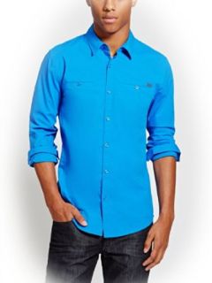 G by GUESS Men's Norton Long Sleeve Shirt at  Mens Clothing store