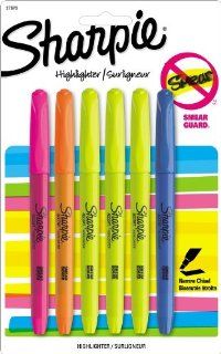 Sharpie Accent Pocket Style Highlighters, 6 Colored Highlighters (27876PP) : Office Products