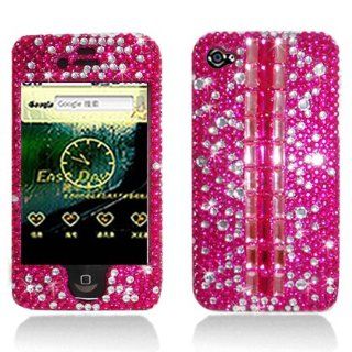 Aimo IPHONE4GPCLDI648 Dazzling Diamond Bling Case for iPhone 4   Retail Packaging   Divide Pink: Cell Phones & Accessories