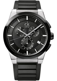 Calvin Klein K2S37CD1  Watches,Mens Black Dial Black Rubber, Casual Calvin Klein Quartz Watches