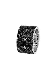 Unisex Classic Chain Black Sapphire Band Ring by John Hardy