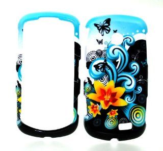 Blue Splashing Flower Wave Snap on Hard Protective Cover Case for Samsung Solstice II A817: Cell Phones & Accessories