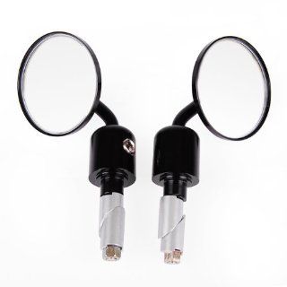 Black Motorcycle ATV Rear View Bar End Mirror Universal Fit 7/8" Pair Brand NEW Classic: Automotive