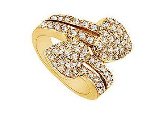 Unique Jewelry SCJ653Y14D Diamond Heart Ring   14K Yellow Gold   2.00 CT Diamonds   Size 7: Unique Jewelry: Jewelry