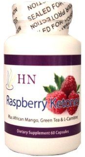 Fresh Health Nutritions Raspberry Ketones 500 mg, Ultra Weight Loss Supplement, with African Mango, Green Tea, and L Carnitine, 60 capsules: Health & Personal Care