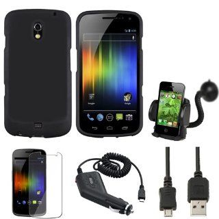 CommonByte Black Hard Case+DC Charger+Mount+USB+Film For Samsung Galaxy Nexus i515/i9250: Cell Phones & Accessories