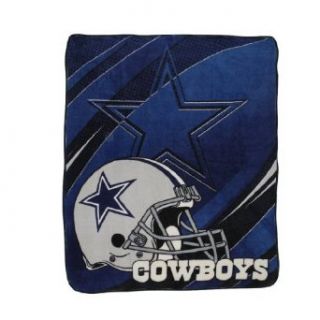 NFL Dallas Cowboys Super Soft Plush Thermal Blanket / Fleece Couch Throw   Blue & Grey  Sports Fan Throw Blankets  Sports & Outdoors
