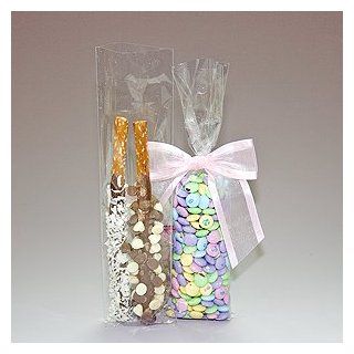 100 Bag Set   Top Quality 3 x 11 Cello Cellophane Bags   Acrylic Coated Crisp Crystal Clear 1.2 Mil  Gift Wrap Bags  Toys & Games
