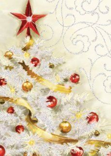 Paper Magic Group, Glitter Tree Christmas Cards, Box of 16, (15912048) : Cardstock Papers : Office Products