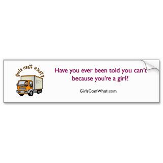 Light Female Truck Driver Bumper Stickers