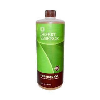 Desert Essence Castile Liquid Soap with Eco Harvest Tea Tree Oil   32 fl oz: Health & Personal Care