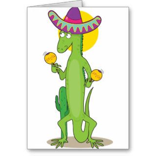 Animal Alphabet Iguana Greeting Card