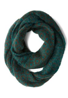Casting Call It a Day Circle Scarf in Teal  Mod Retro Vintage Scarves