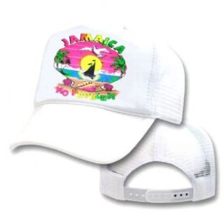 Jamaica No Problem Neon Mesh Trucker Hat Cap at  Mens Clothing store: Baseball Caps