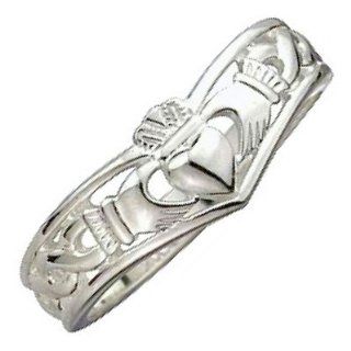 Sterling Silver Claddagh Wishbone Ring, Symbol of Friendship, Love and Loyalty   6: HYPM Jewellery: Jewelry