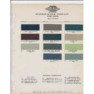 1950 Lincoln Color Paint Chip Page: Lincoln: Books