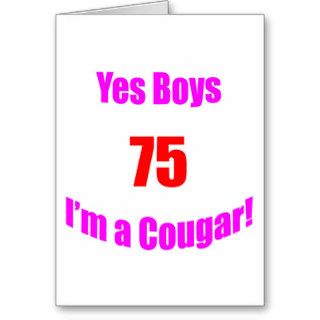 75 Cougar Birthday Cards
