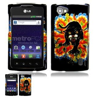 LG Optimus M+ MS695 Panther Design Snap On Case: Cell Phones & Accessories
